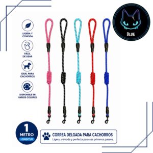correa delgada para perros 1m