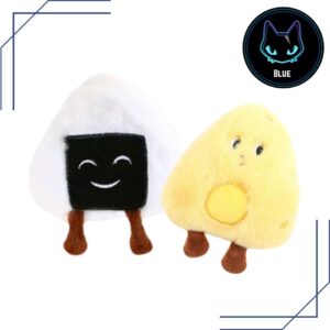 onigiri de peluche con catnip para gatos